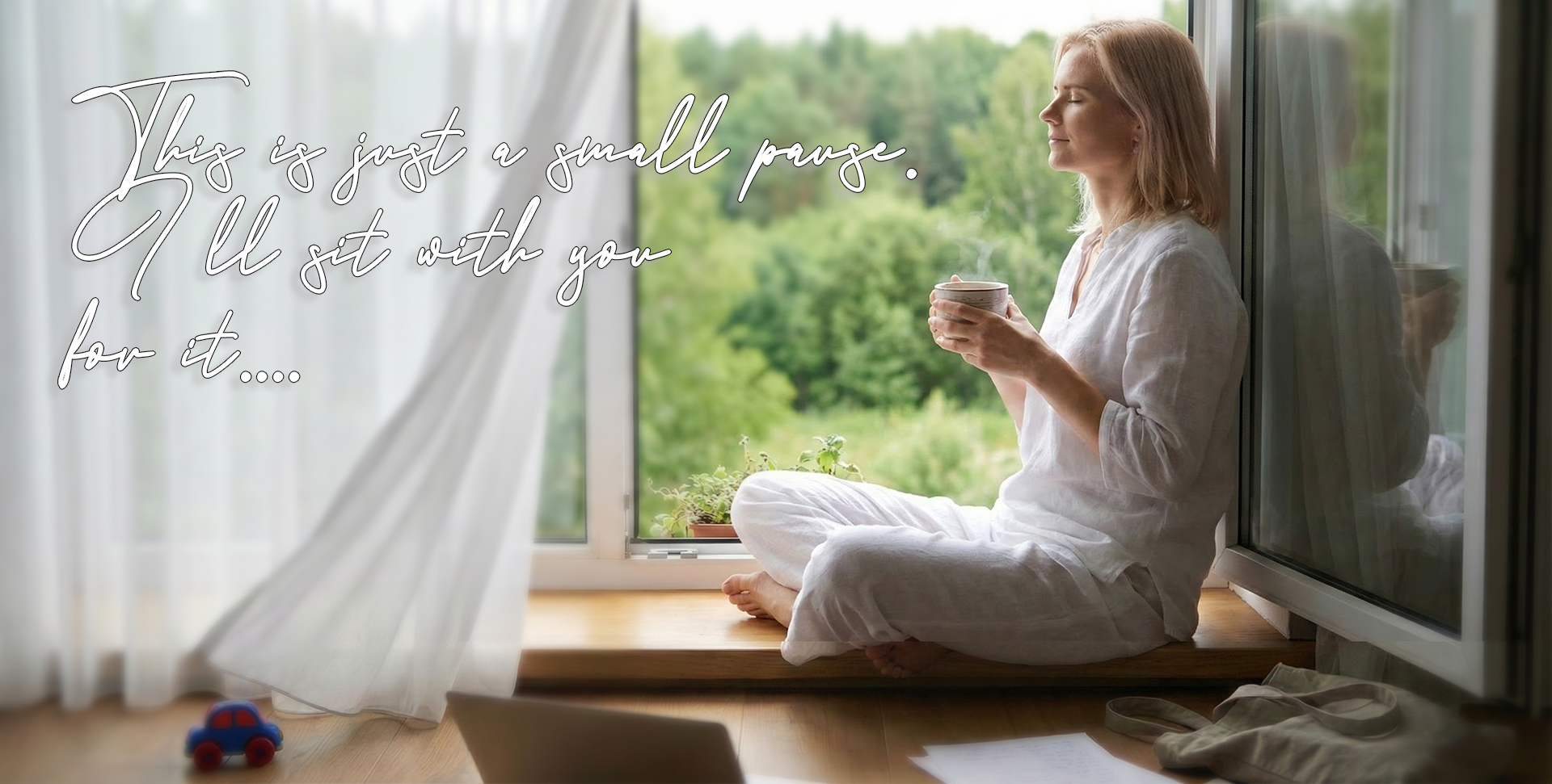 Image of Aiva sitting and having a rest